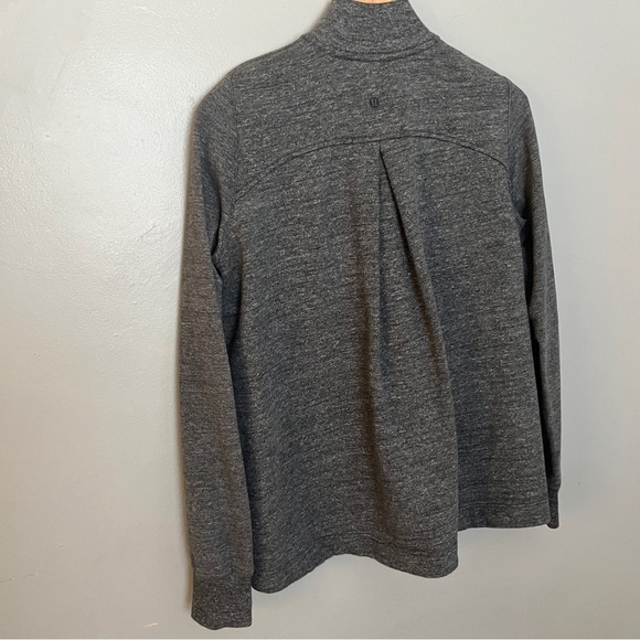 Lululemon Pleat To Street Bomber Jacket Heather Snow Slub Coal Womens Small 4 - Picture 8 of 14